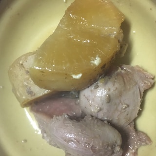 酒の肴：砂肝大根煮